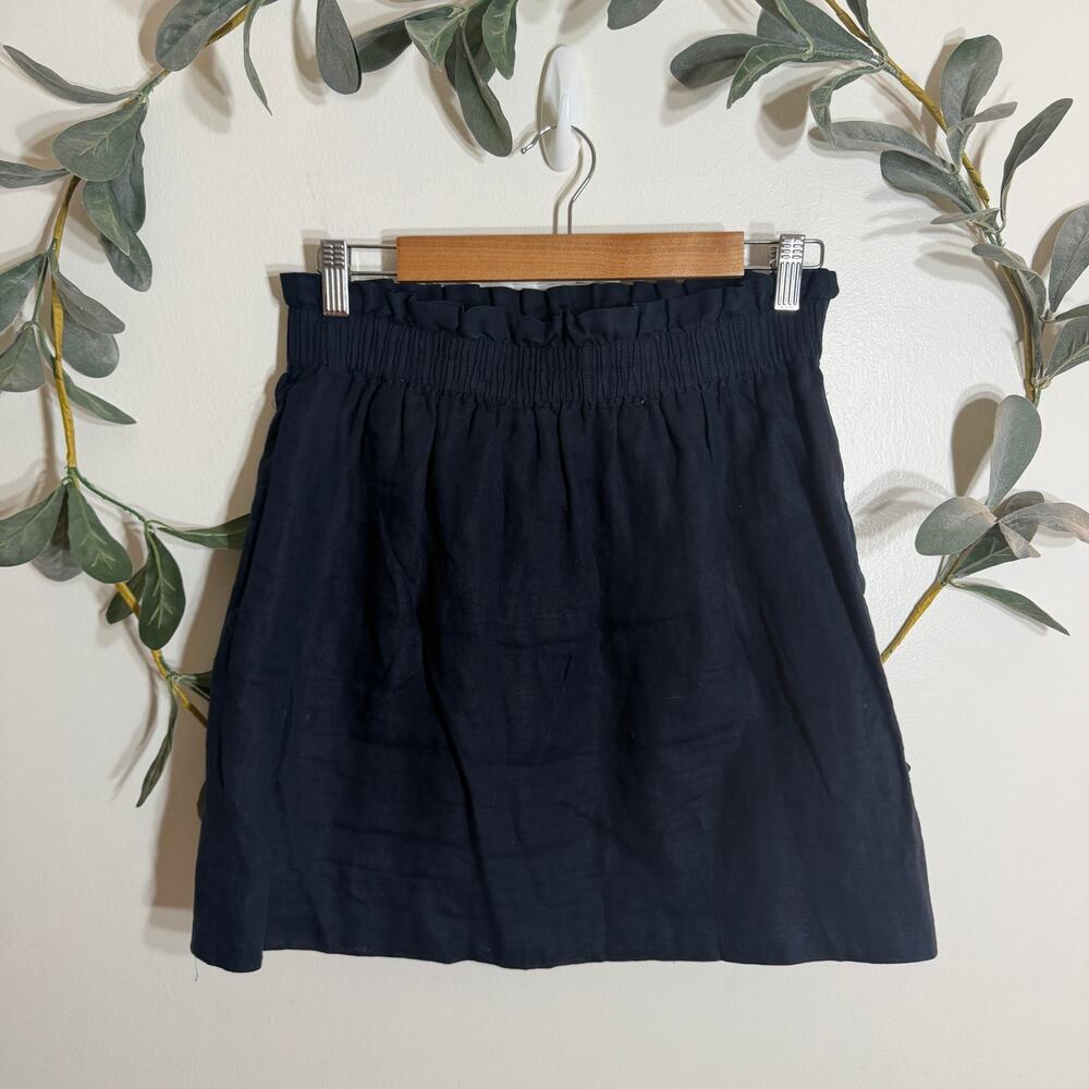 J.Crew Dark Blue Linen Skirt